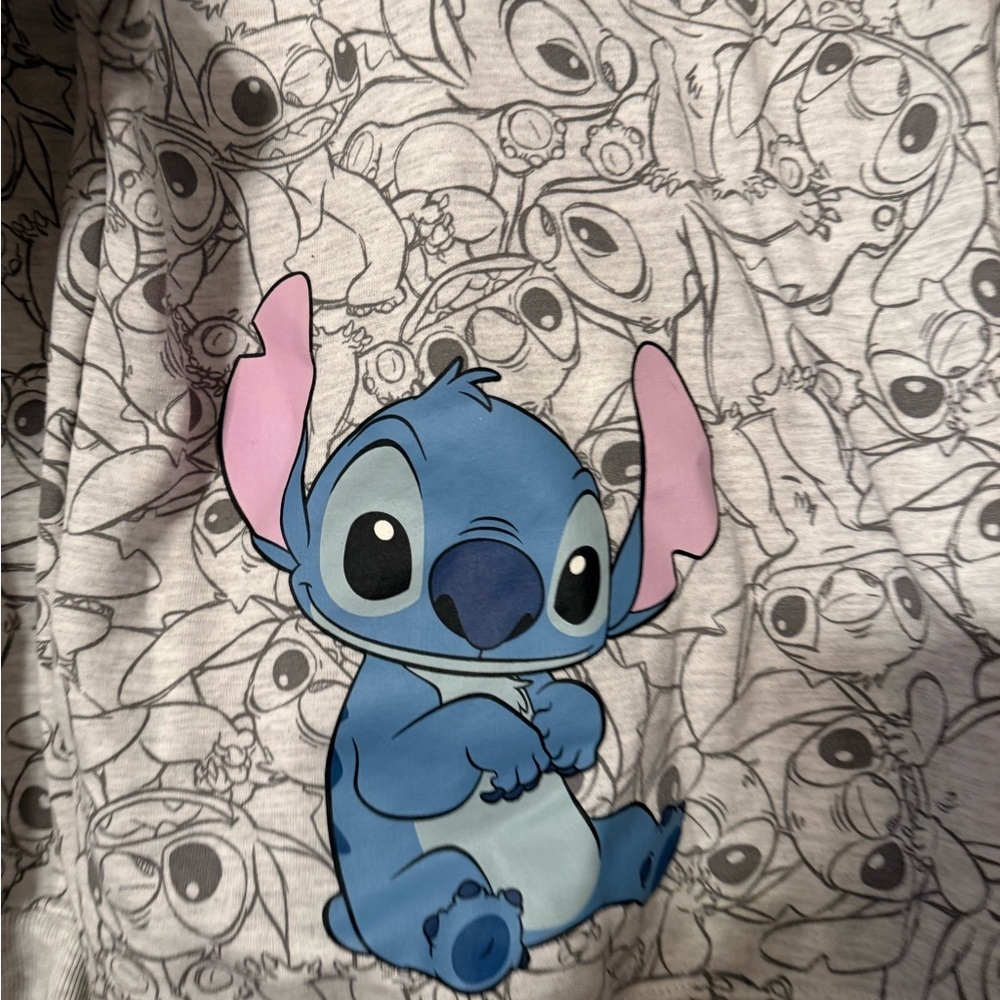 Disney Stitch Gray Sweatshirt with Blue Character Design - Picture 2 of 7